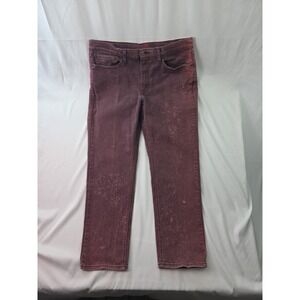 Levi's 541 Mens Burgundy Red Jeans Stretch Acid Wash Mens 36x32 No Outer Label